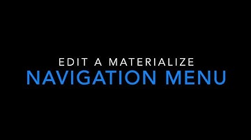 Edit a Materialize Menu