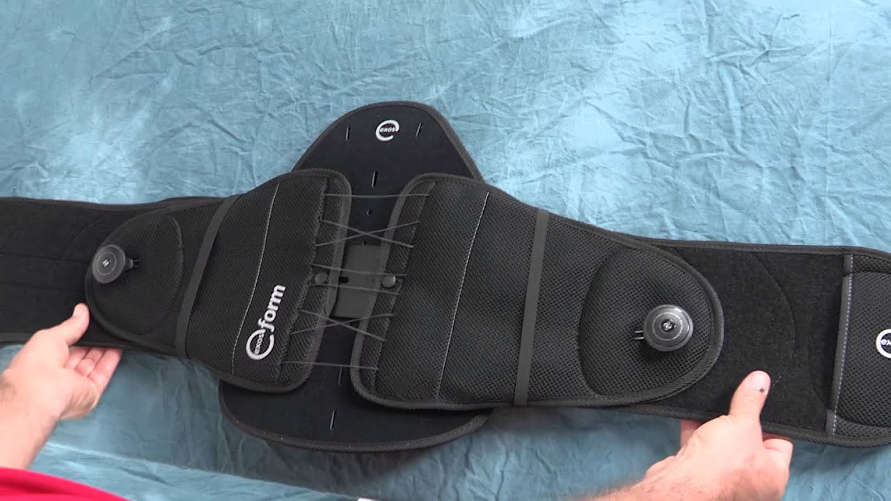 exos form spine braces application and removal youtube exos form back brace