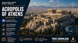 Acropolis of Athens – Google Earth Studio Cinematic Map Animation Template