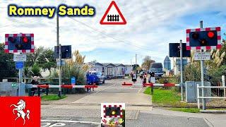 Romney Sands Level Crossing, Romney, Hythe & Dymchurch Railway (Kent)