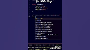 How to get all of the keys in a javascript object