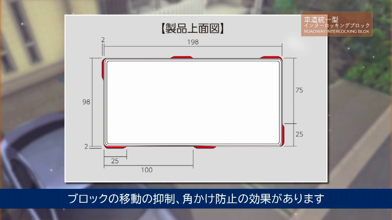 新品インターロッキング用ブロック25枚 車道統一型インターロッキングブロック（車道用高耐久性ブロック