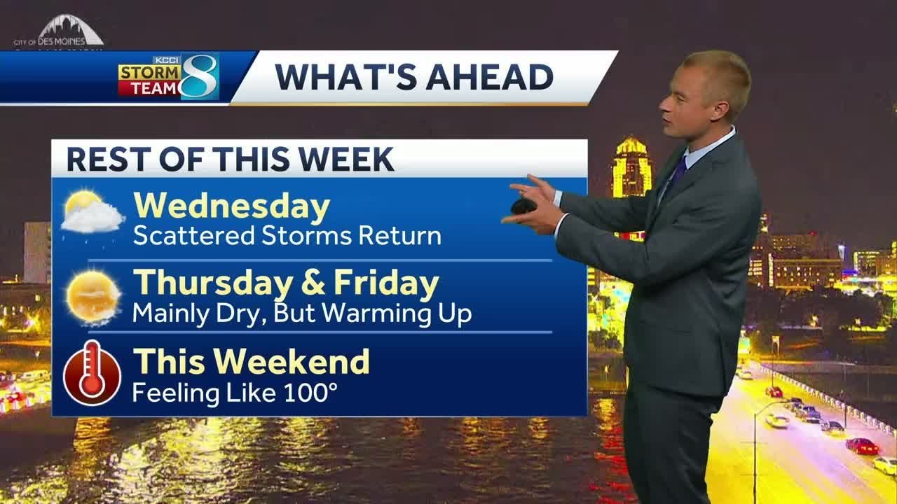 Iowa weather: Staying warm with better rain chances tomorrow - YouTube
