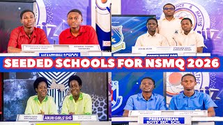 27 Seeded Senior High Schools for NSMQ 2026 in Ghana