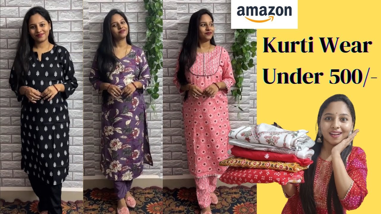 Buy Santosh Enterprises Women's Cotton Printed Anarkali Kurta/Full Flared  Kurtis for Women/Printed Kurta for Girls/Floral Print Anarkali Kurtis for  Women Under 500 (Blue_L) at Amazon.in