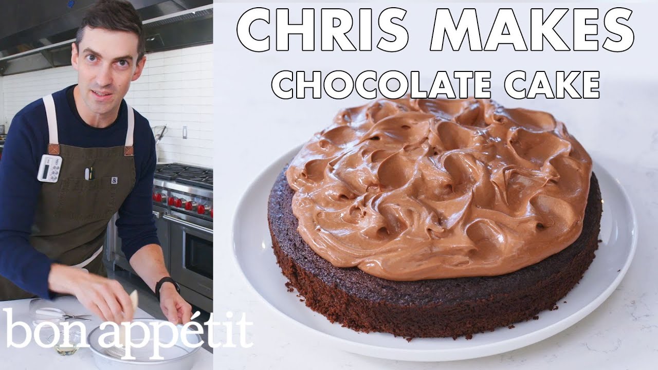 Chris Makes Easy Chocolate Cake   From the Test Kitchen   Bon Apptit