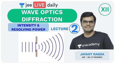 JEE Mains: Wave Optics - Diffraction  L2 | Unacademy JEE | IIT JEE Physics | Jayant Sir