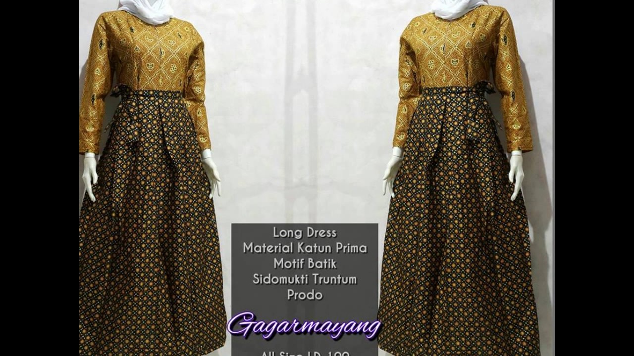 Model Gamis Batik Muslimah