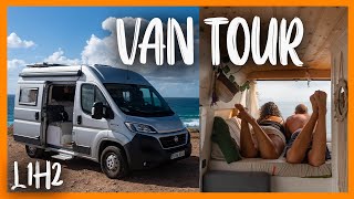VAN TOUR  5 METERS CAMPER VAN with FULL BATHROOM, KITCHEN, FIXED BED AND MORE! Fiat Ducato L1H2