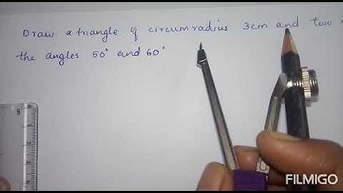 #mathsgarden ||How to draw triangles of circumradius 3cm and two of the angles 50°and 60°||