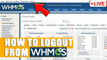 [🔴LIVE] How to Logout from WHMCS?