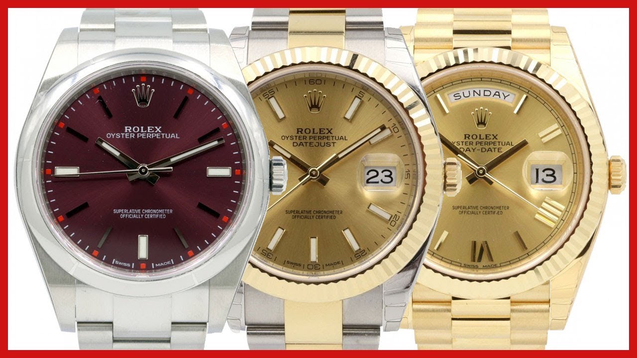 difference between rolex day date and datejust