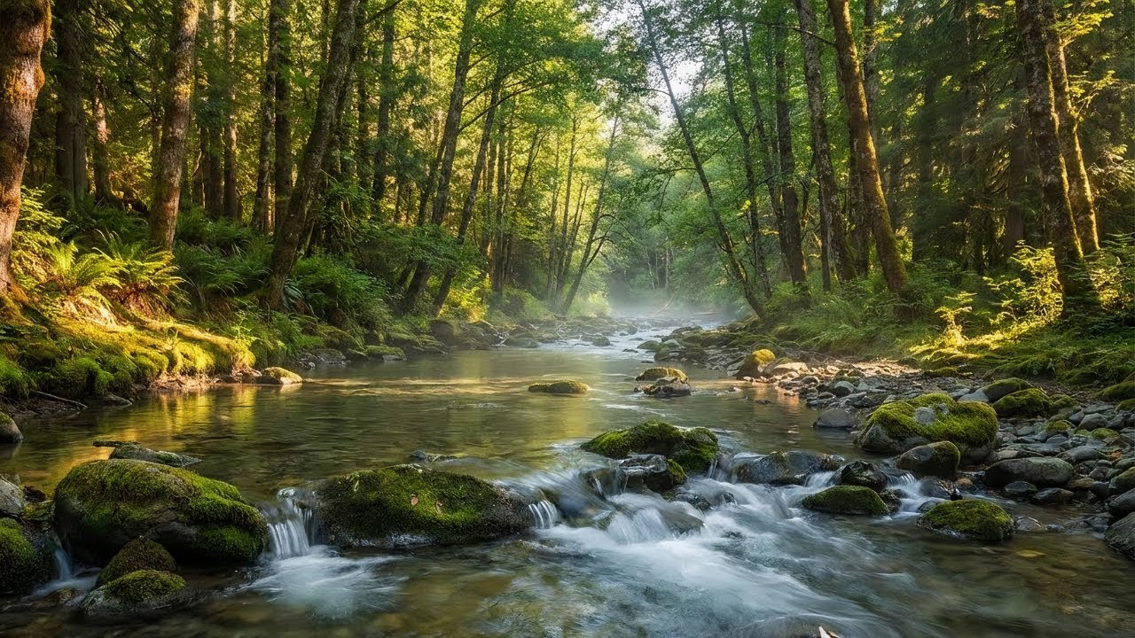 LIVE: Peaceful River Stream ASMR 🌊 Calm Water Sounds for Sleep, Study & Relax