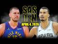 San Antonio Spurs vs Denver Nuggets Full Game Highlights – April 4, 2026 | NBA Season