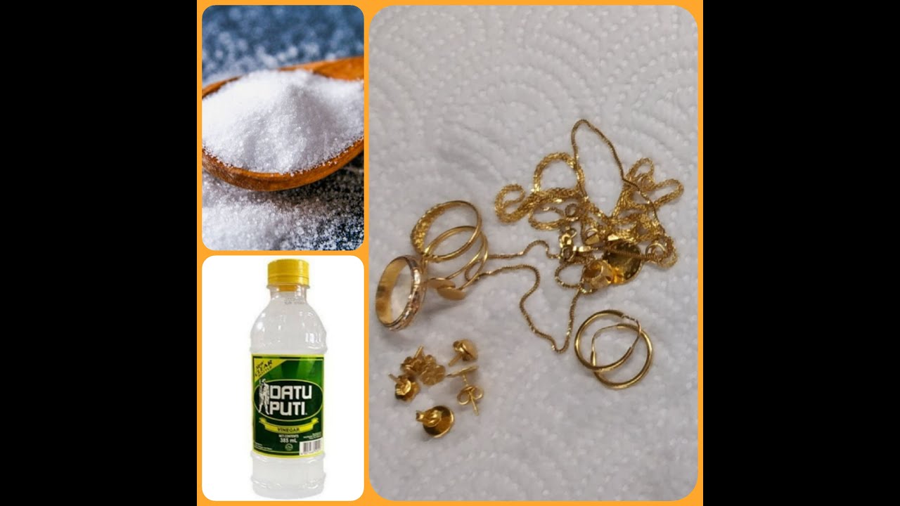 HOW TO CLEAN GOLDJEWELRY by using SALT and VINEGAR YouTube