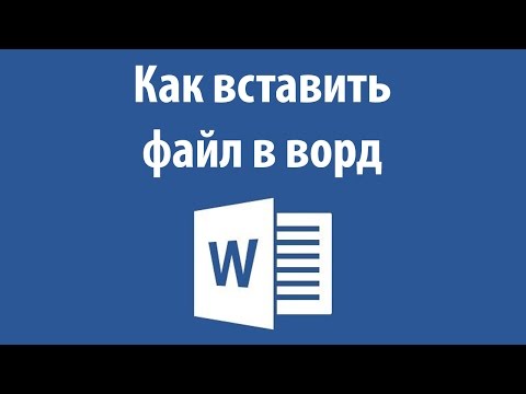 Как вставить файл в ворд