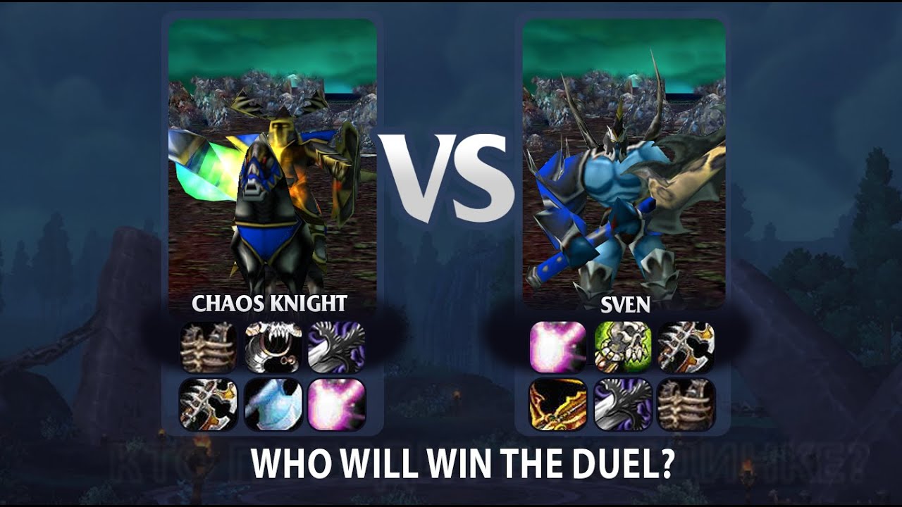 Chaos Knight vs Sven | 1 x 1 | 25 lvl | full slots | who will beat?