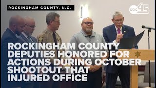 Rockingham County deputies honored for actions during October shootout that injured office