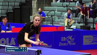 2016 NCTTA Nationals Women's Singles Final - Ying Wang (Ohlone) vs Anastasiia Rybka (Wesleyan)