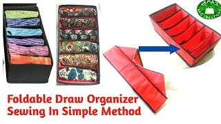 : DIY How To Sew Foldable Drawer #Organizer#Storage Box/Multi Purpose Drawer Devider Closet  Organizer