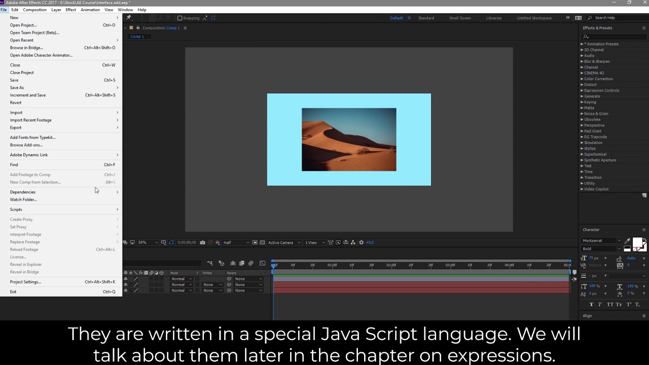 After Effects Basic Course - 2.2 File - YouTube