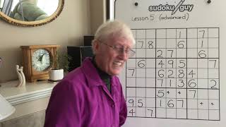 Advanced...3 cells in row or column within a block. Sudoku tutorial #48