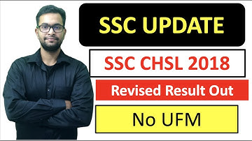 SSC CHSL 2018 Revised Result out| Must watch