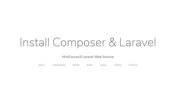 Laravel5.8 Install Composer & Laravel (1/4)