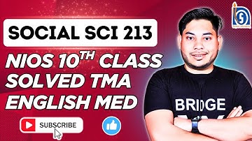 NIOS 10th S.St 213 English Medium Solved TMA 2026 April | NIOS Assignment 2026 #niostma #assignment