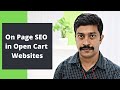 SEO On Page Optimization in Open Cart Website Projects