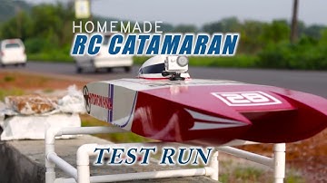 DIY RC Catamaran sea test