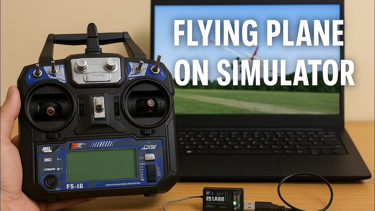 Flying Plane on simulator using flysky fs-i6 transmitter and receiver ...