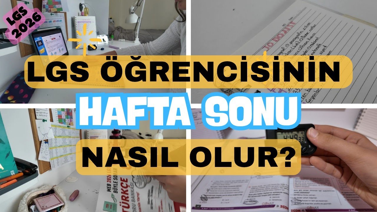 ✅LGS 2026 Ders Çalışma Günlüğüm/ LGS Öğrencisi Haftasonu Nasıl Çalışmalı?