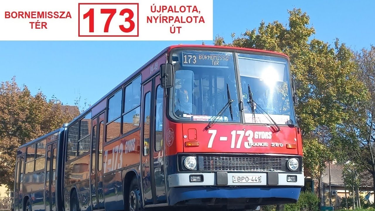 Ikarus 280.40A (7-173 Gyors) retrójárat a gyors 173-as vonalon (2022)