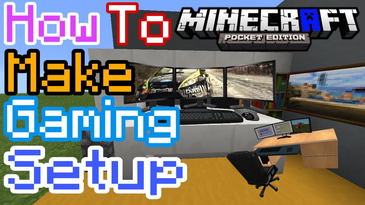 HOW TO MAKE GAMING SETUP IN MCPE MINECRAFT PE YouTube