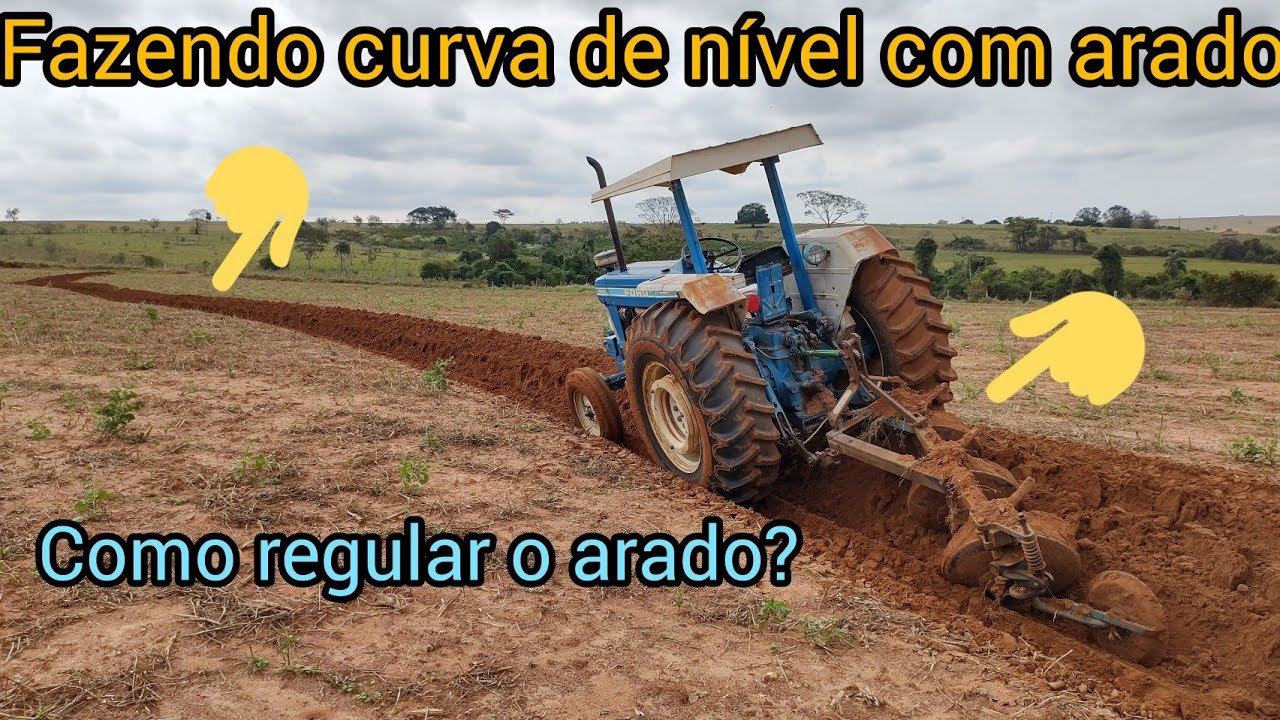 Aprenda a fazer uma curva de nível com um arado a disco! | Regulagens do arado e do hidráulico!