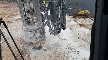 Drilling with SmartROC T35 in limestone quarry