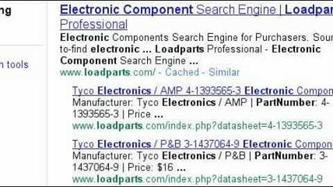 Electronic Component Search Engine | http://www.loadparts.com