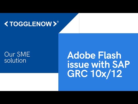 Fixing Flash player issue in SAP GRC 10x/12