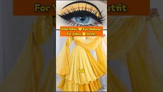 Yellow Outfit ke sath Bold Eye Makeup 💛🔥 | Easy Glam Look #gorgeouslook#monochromelook#shortsfeed#yt