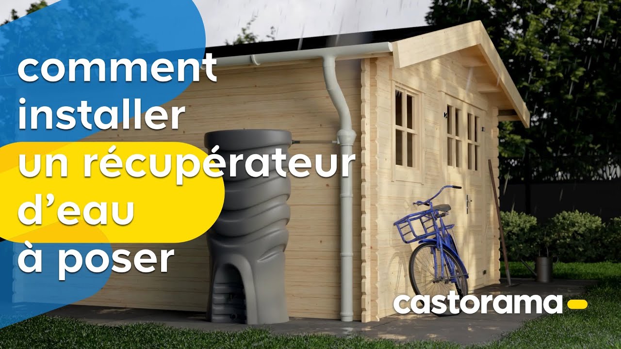 Comment installer un récupérateur d'eau à poser - Castorama - YouTube