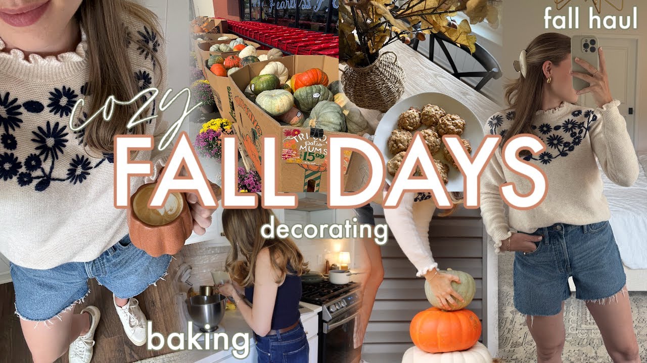 COZY FALL DAYS!🍂  baking, decorating, fall clothing haul!