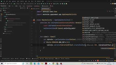 How to Vibrate Device in Android Studio using Kotlin - Vibrate Android Kotlin - in Hindi
