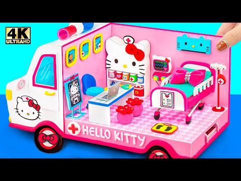 Как сделать больницу скорой помощи Hello Kitty, набор врача своими руками, аптечку из полимерной гли