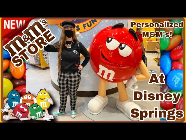 How to make personalized M&M's & tour the NEW M&M store at Disney Springs,  Orlando. M&M merchandise 