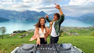 Groovy Deep House Music Mix - Outdoor Cooking in Alps | Swiss Cheese Fondue Dinner screenshot 3