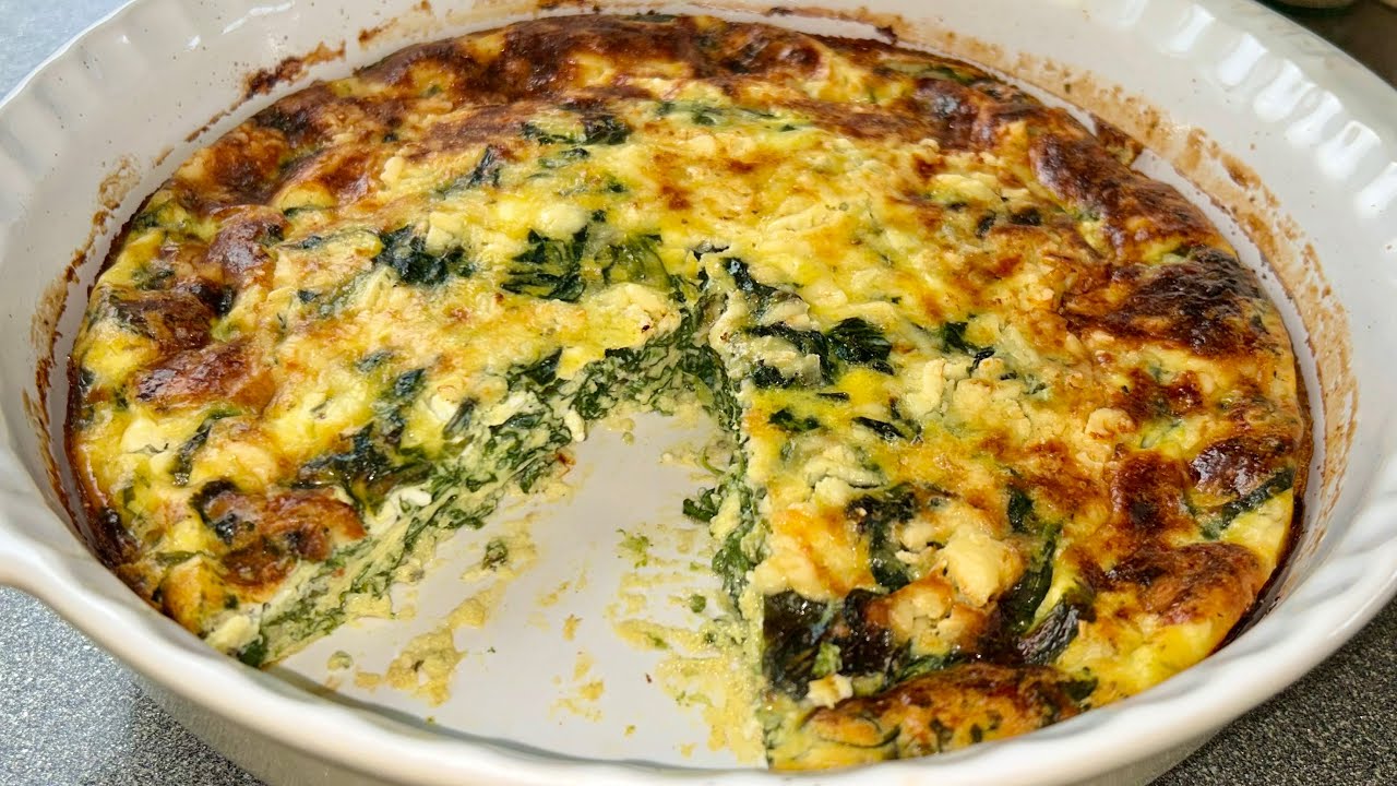 Cottage Cheese, Spinach and Egg Bake Recipe