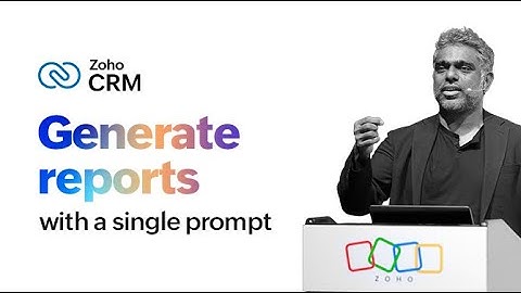 Report generation with just a prompt | Live demo at Zoholics USA