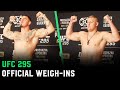 UFC 295 Official Weigh-Ins: Tom Aspinall HEAVIER than Sergei Pavlovich