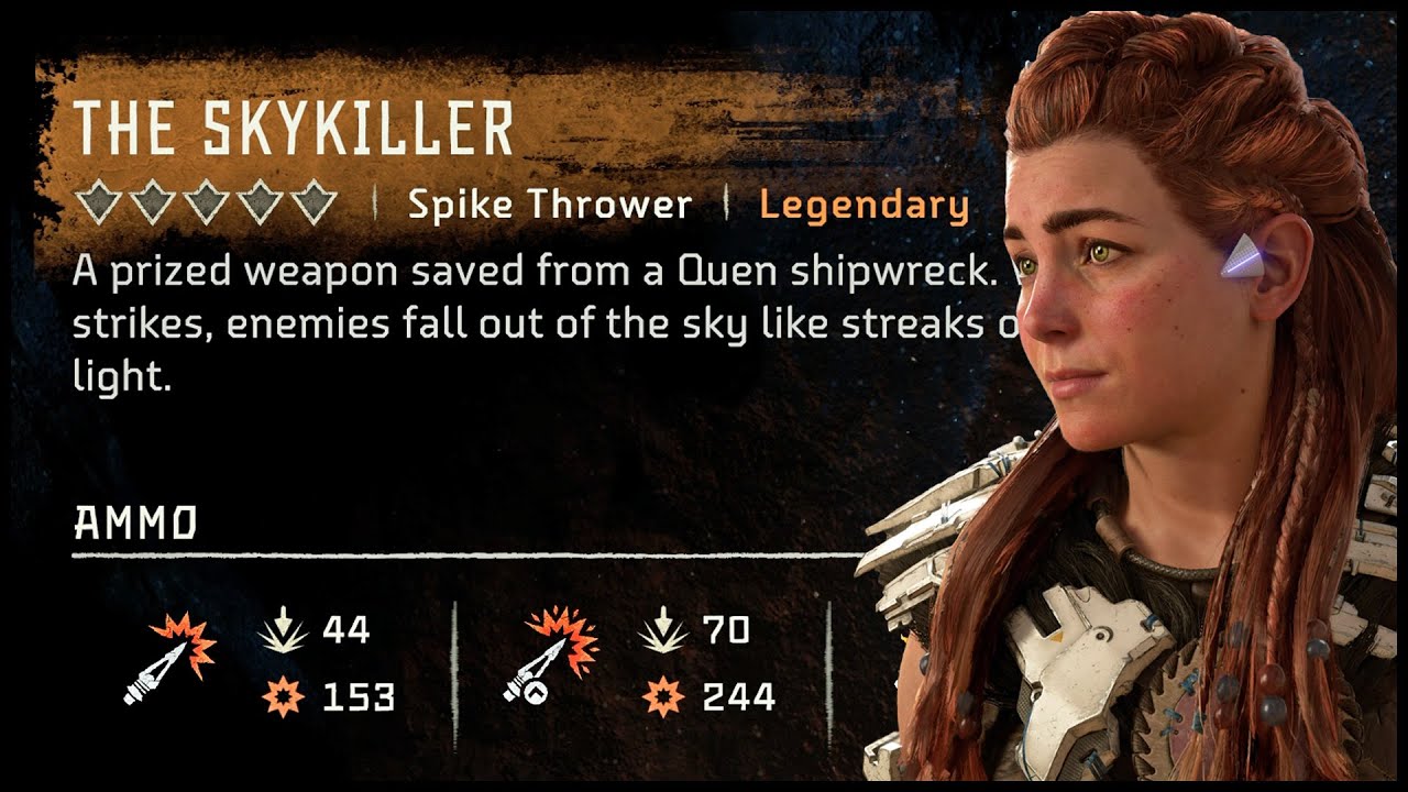 Horizon Forbidden West - The Skykiller Spike Thrower Stats, Mods